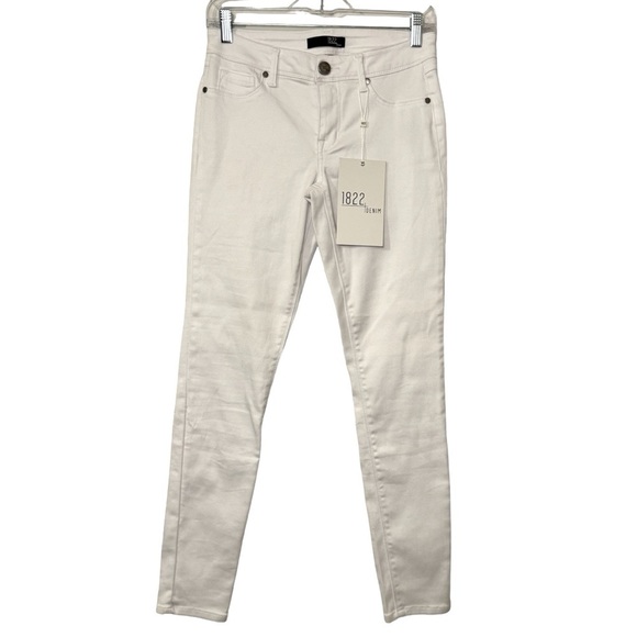 NWOT 1822 Denim Classic Skinny Butter denim Jeans jeggings Womens 28 White - Picture 2 of 12